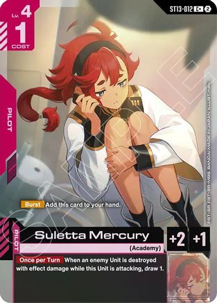 Suletta Mercury (C+) - Starter Deck 13 Silent Barrage (ST13-012) Holofoil | Grognard Games