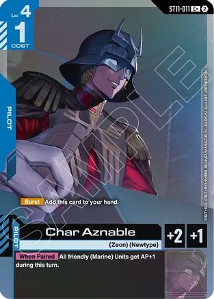 Char Aznable (C+) - Starter Deck 11 Aquatic Assault (ST11-011) Holofoil | Grognard Games