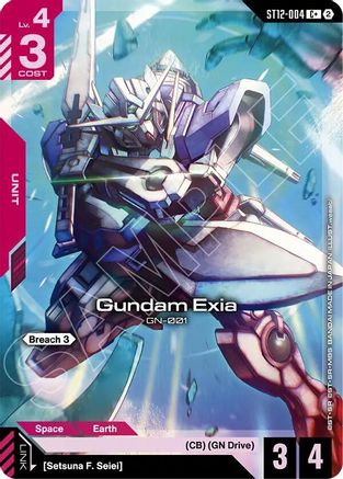 Gundam Exia (C+) - Starter Deck 12 Raging Onslaught (ST12-004) Holofoil | Grognard Games