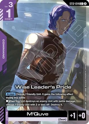 Wise Leader's Pride (C+) - Starter Deck 12 Raging Onslaught (ST12-014) Holofoil | Grognard Games