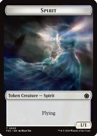 Spirit // Clue Double-Sided Token (FDC-3 // 13) - Commander: Foundations | Grognard Games