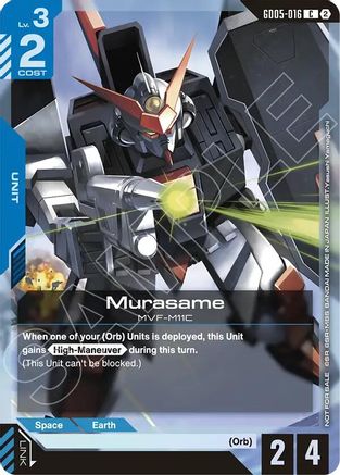 Murasame (Store Tournament Participation Pack 06) - Gundam Promotional Cards (GD05-016) Holofoil | Grognard Games
