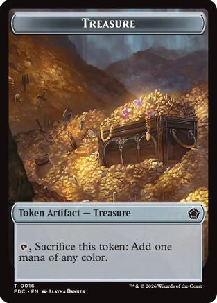 Treasure // The Monarch Double-Sided Token (FDC-16 // 17) - Commander: Foundations | Grognard Games