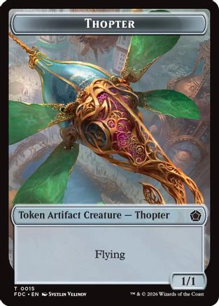 Thopter // The Monarch Double-Sided Token (FDC-15 // 17) - Commander: Foundations | Grognard Games