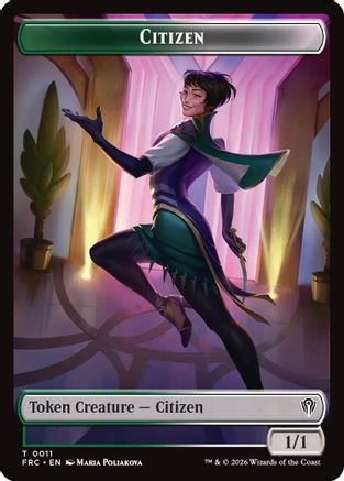 Citizen // Phyrexian Mite Double-Sided Token (FRC-11 // 16) - Commander: Reality Fracture Foil | Grognard Games