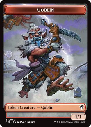 Goblin // Spirit Double-Sided Token (FRC-9 // 4) - Commander: Reality Fracture Foil | Grognard Games