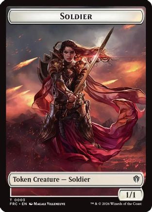Soldier // Shark Double-Sided Token (FRC-3 // 6) - Commander: Reality Fracture Foil | Grognard Games