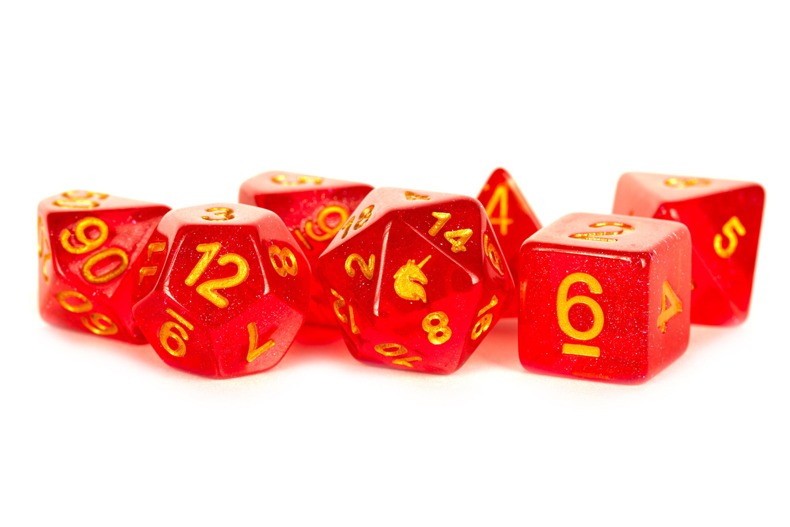 Red 16mm Poly Dice Set | Grognard Games