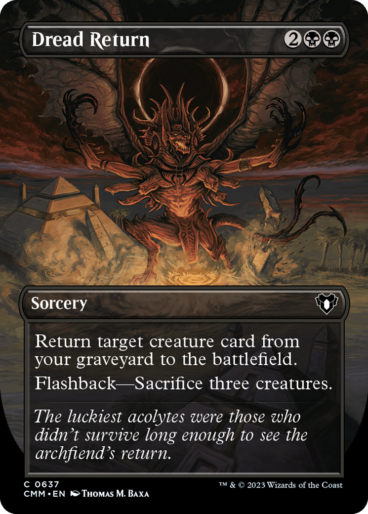 Dread Return (Borderless Alternate Art) [Commander Masters] | Grognard Games
