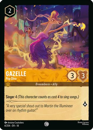 Gazelle - Pop Diva (4/204) - Hyperia City Cold Foil | Grognard Games