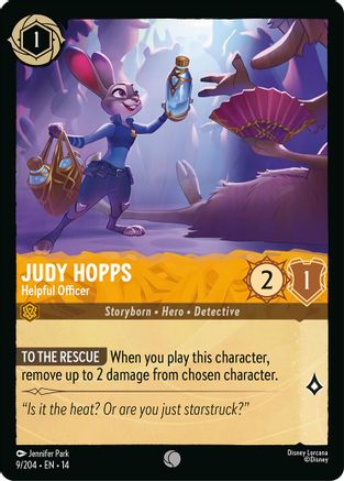 Judy Hopps - Helpful Officer (9/204) - Hyperia City Cold Foil | Grognard Games