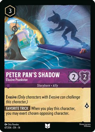 Peter Pan's Shadow - Elusive Prankster (47/204) - Hyperia City Cold Foil | Grognard Games