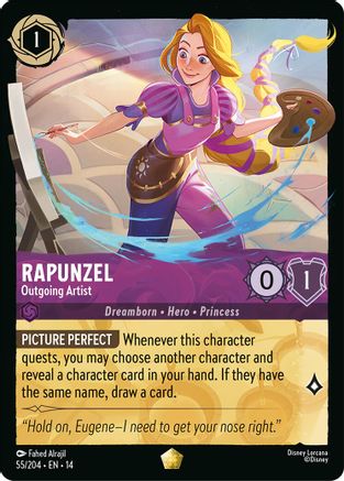 Rapunzel - Outgoing Artist (55/204) - Hyperia City Cold Foil | Grognard Games