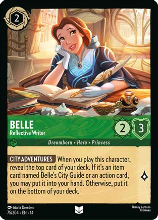Belle - Reflective Writer (75/204) - Hyperia City Cold Foil | Grognard Games
