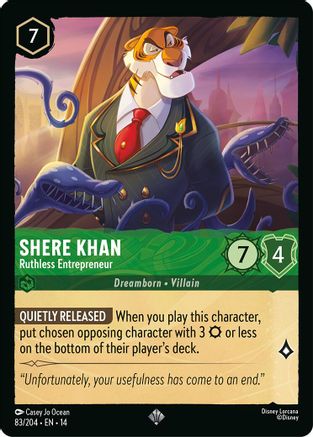 Shere Khan - Ruthless Entrepreneur (83/204) - Hyperia City Cold Foil | Grognard Games