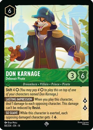 Don Karnage - Debonair Pirate (88/204) - Hyperia City Cold Foil | Grognard Games