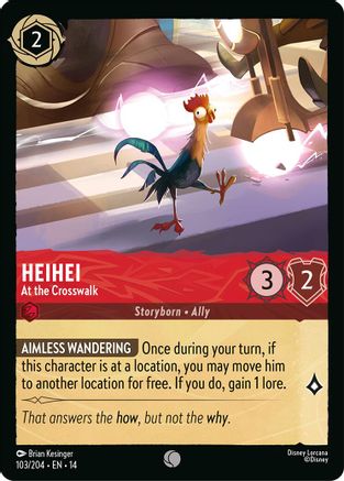 Heihei - At the Crosswalk (103/204) - Hyperia City Cold Foil | Grognard Games