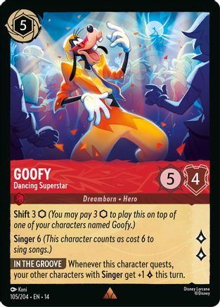 Goofy - Dancing Superstar (105/204) - Hyperia City | Grognard Games