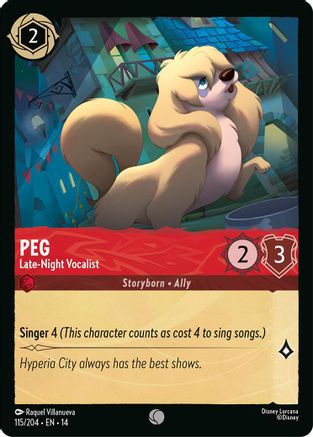 Peg - Late-Night Vocalist (115/204) - Hyperia City Cold Foil | Grognard Games