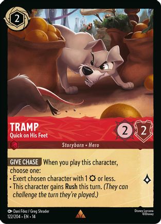 Tramp - Quick on His Feet (122/204) - Hyperia City Cold Foil | Grognard Games