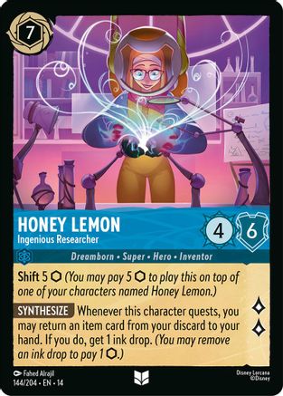 Honey Lemon - Ingenious Researcher (144/204) - Hyperia City Cold Foil | Grognard Games