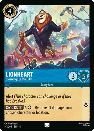 Lionheart - Cleaning Up the City (147/204) - Hyperia City Cold Foil | Grognard Games
