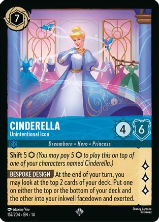 Cinderella - Unintentional Icon (157/204) - Hyperia City Cold Foil | Grognard Games