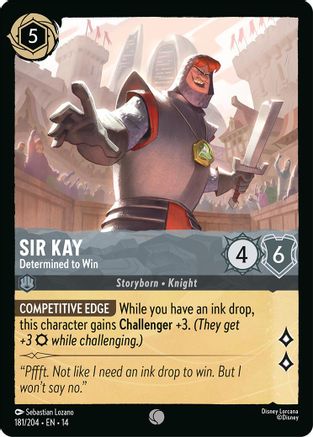 Sir Kay - Determined to Win (181/204) - Hyperia City Cold Foil | Grognard Games