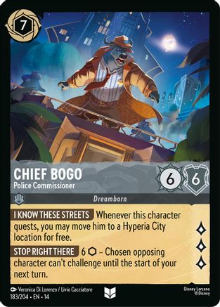 Chief Bogo - Police Commissioner (183/204) - Hyperia City Cold Foil | Grognard Games