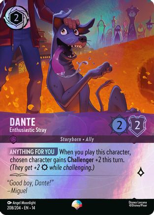 Dante - Enthusiastic Stray (Epic) (208/204) - Hyperia City Holofoil | Grognard Games
