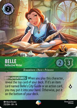 Belle - Reflective Writer (Epic) (212/204) - Hyperia City Holofoil | Grognard Games