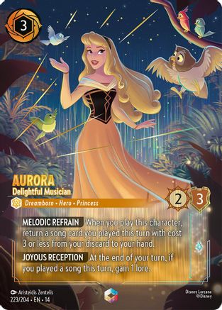 Aurora - Delightful Musician (Enchanted) (223/204) - Hyperia City Holofoil | Grognard Games