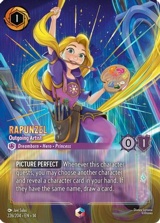 Rapunzel - Outgoing Artist (Enchanted) (226/204) - Hyperia City Holofoil | Grognard Games