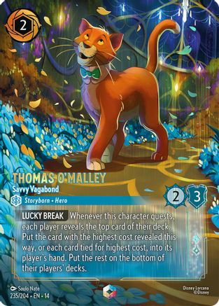Thomas O'Malley - Savvy Vagabond (Enchanted) (235/204) - Hyperia City Holofoil | Grognard Games