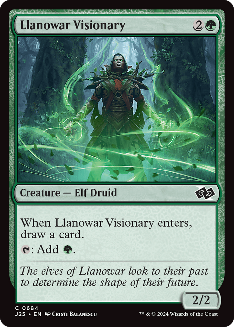 Llanowar Visionary [Foundations Jumpstart] | Grognard Games