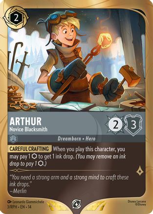 Arthur - Novice Blacksmith (3) - Disney Lorcana Promo Cards Holofoil | Grognard Games