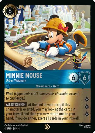 Minnie Mouse - Urban Visionary (4) - Disney Lorcana Promo Cards Cold Foil | Grognard Games