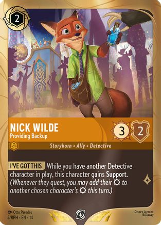 Nick Wilde - Providing Backup (5) - Disney Lorcana Promo Cards Holofoil | Grognard Games