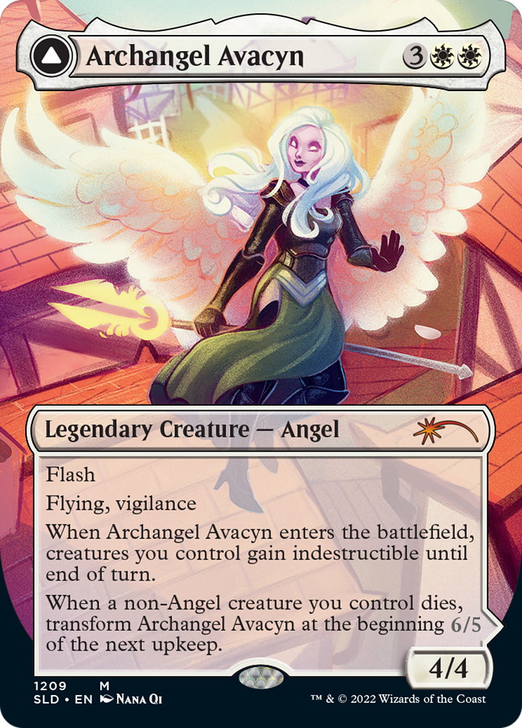 Archangel Avacyn // Avacyn, the Purifier (Display Commander) (Borderless) [Secret Lair: From Cute to Brute] | Grognard Games