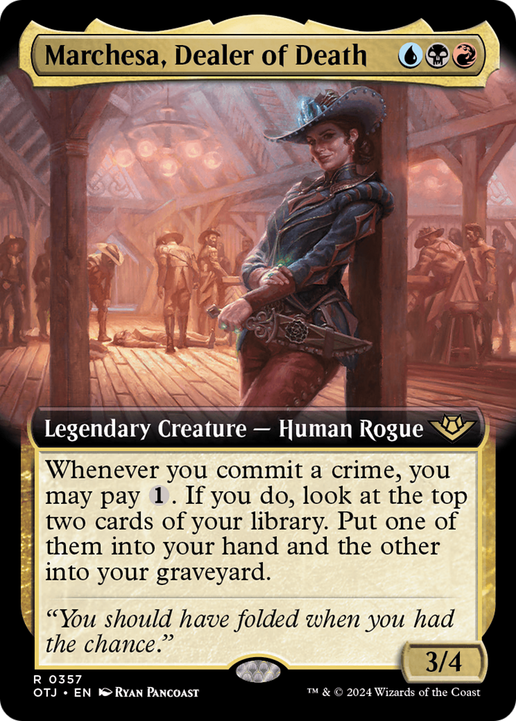 Marchesa, Dealer of Death (OTJ-357) - Outlaws of Thunder Junction: (Extended Art) | Grognard Games