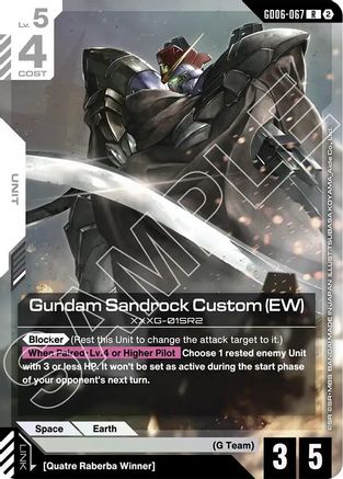 Gundam Sandrock Custom (EW) - Stardust Trails (GD06-067) Holofoil | Grognard Games