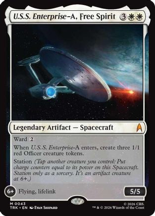U.S.S. Enterprise-A, Free Spirit (TRK-043) - Star Trek Foil | Grognard Games
