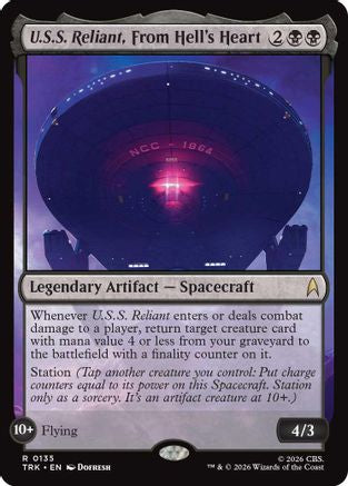 U.S.S. Reliant, From Hell's Heart (TRK-135) - Star Trek Foil | Grognard Games