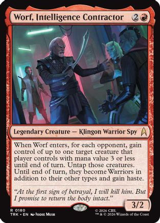 Worf, Intelligence Contractor (TRK-180) - Star Trek Foil | Grognard Games