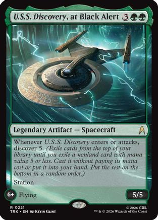 U.S.S. Discovery, at Black Alert (TRK-221) - Star Trek | Grognard Games
