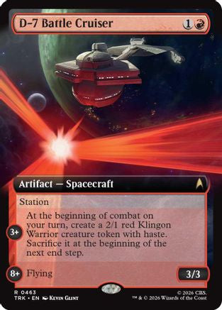 D-7 Battle Cruiser (Extended Art) (TRK-463) - Star Trek Foil | Grognard Games