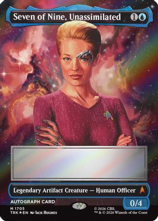 Seven of Nine, Unassimilated (Borderless) (Signed) (TRK-1705) - Star Trek Foil | Grognard Games