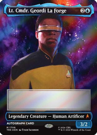 Lt. Cmdr. Geordi La Forge (Borderless) (Signed) (TRK-1706) - Star Trek Foil | Grognard Games