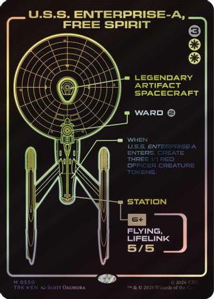 U.S.S. Enterprise-A, Free Spirit (Showcase) (TRK-550) - Star Trek Foil | Grognard Games