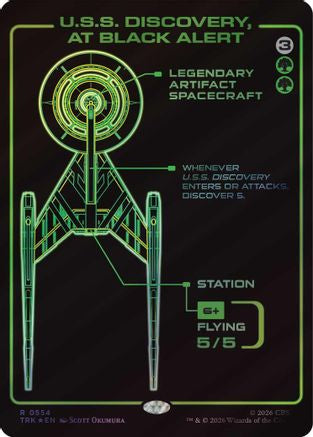 U.S.S. Discovery, at Black Alert (Showcase) (TRK-554) - Star Trek Foil | Grognard Games
